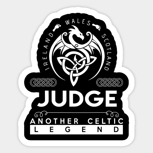 Judge Name T Shirt - Another Celtic Legend Judge Dragon Gift Item Sticker by harpermargy8920